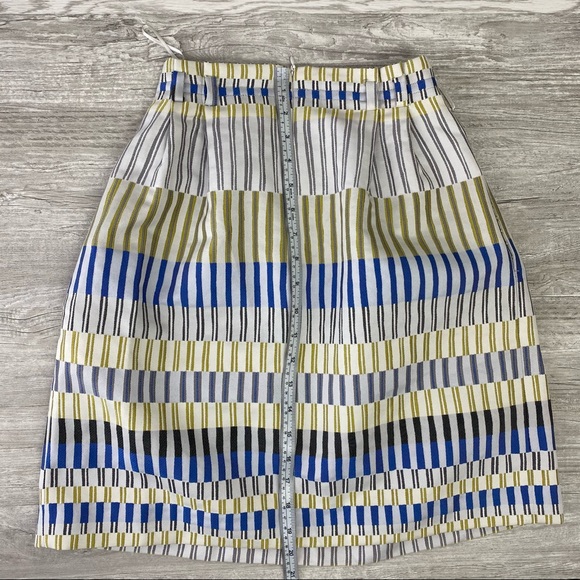NWT Mossimo Dutti MultiColor Strip pleated Skirt - Picture 7 of 8